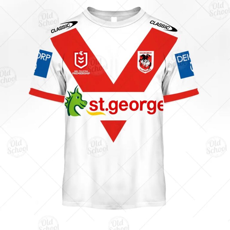 NRL St. George Illawarra Dragons Custom Name Number 2021 Home Jersey T-Shirt