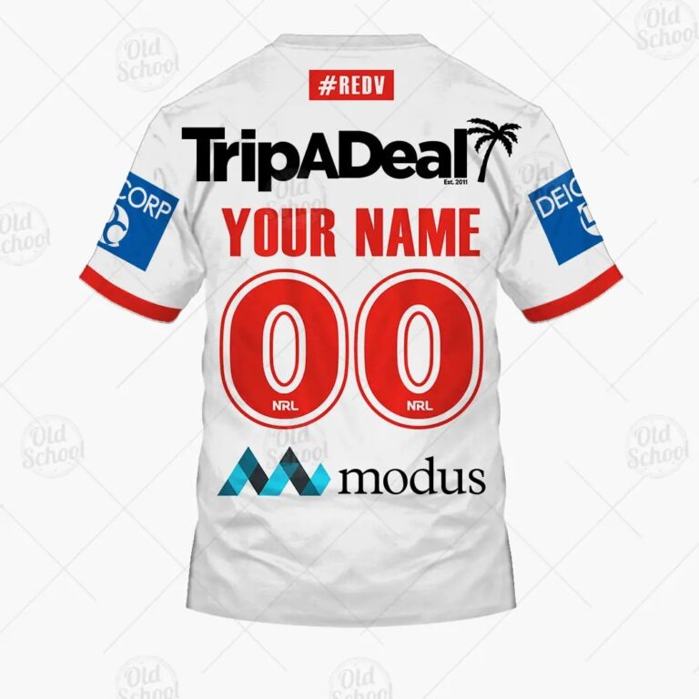 NRL St. George Illawarra Dragons Custom Name Number 2021 Home Jersey T-Shirt