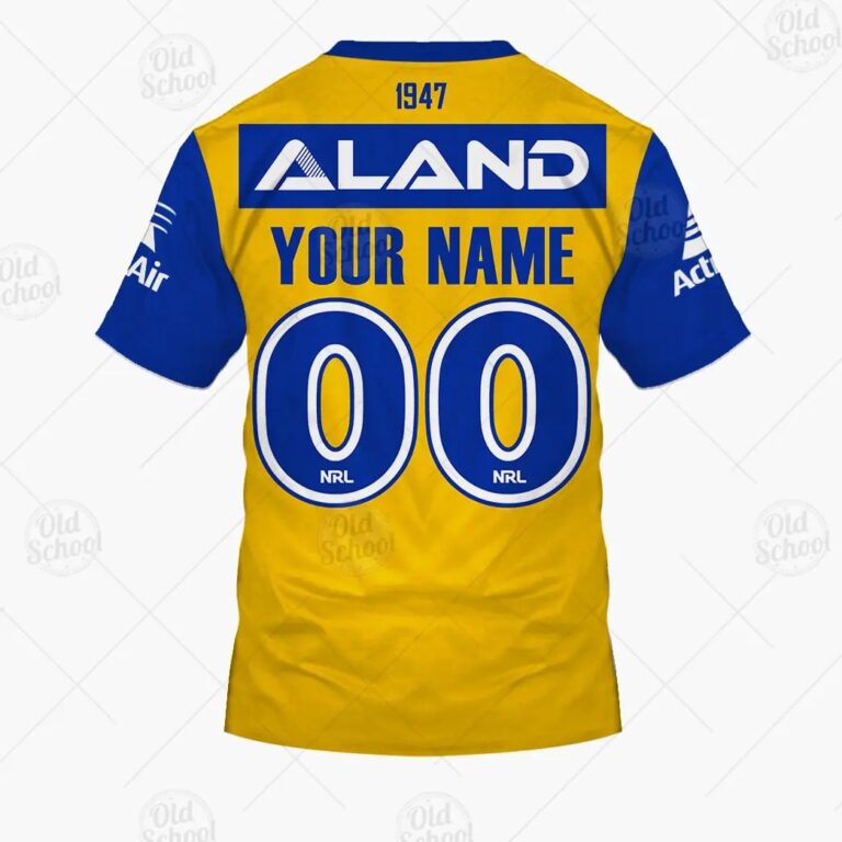 NRL Parramatta Eels Custom Name Number 2021 Away Jersey T-Shirt
