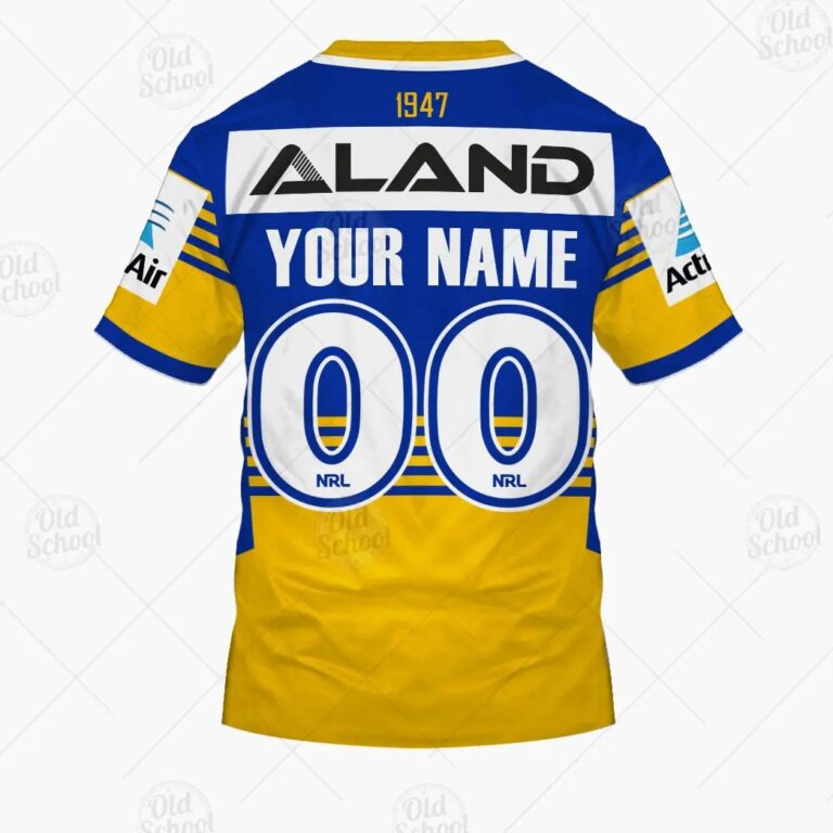 NRL Parramatta Eels Custom Name Number 2021 Home Jersey T-Shirt