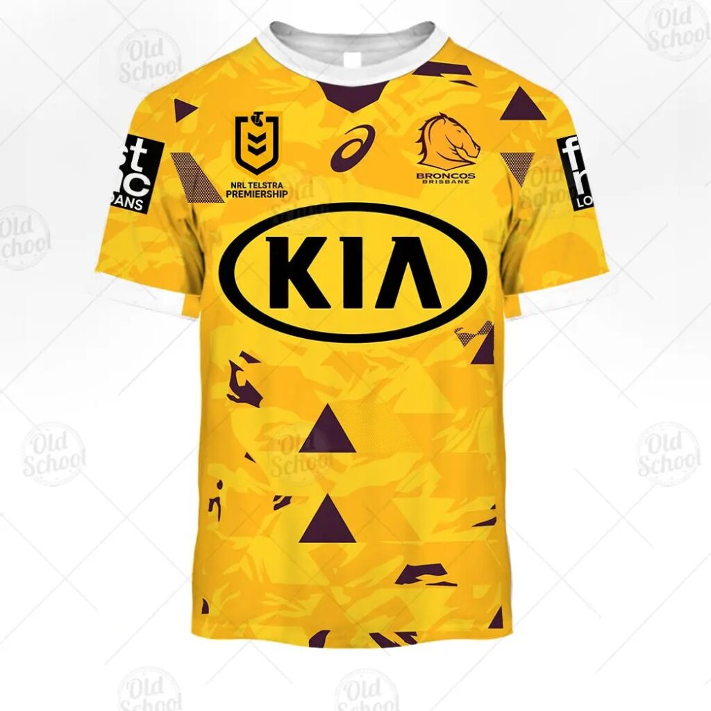 NRL Brisbane Broncos Custom Name Number 2021 Alternate Jersey T-Shirt