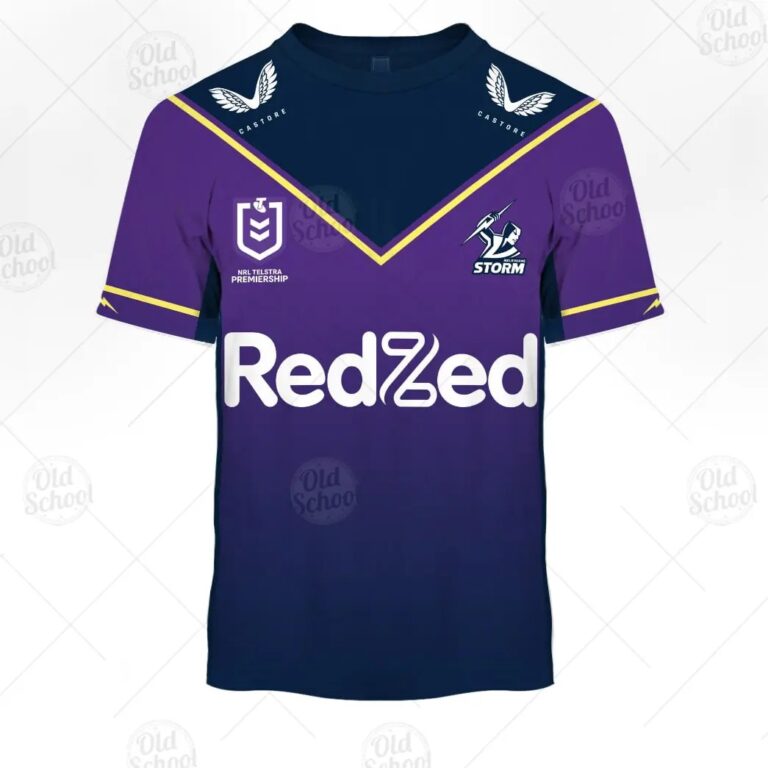 NRL Melbourne Storm Custom Name Number 2021 Home Jersey T-Shirt