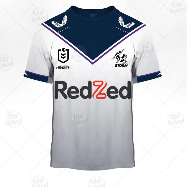 NRL Melbourne Storm Custom Name Number 2021 Away Jersey T-Shirt