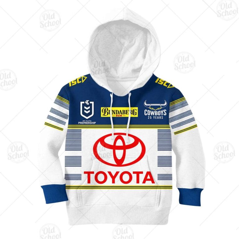 NRL North Queensland Cowboys Custom Name Number 2020 Home Jersey Kids Pullover Hoodie