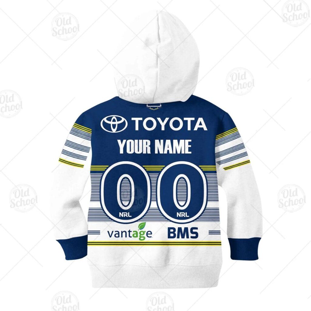 NRL North Queensland Cowboys Custom Name Number 2020 Home Jersey Kids Pullover Hoodie