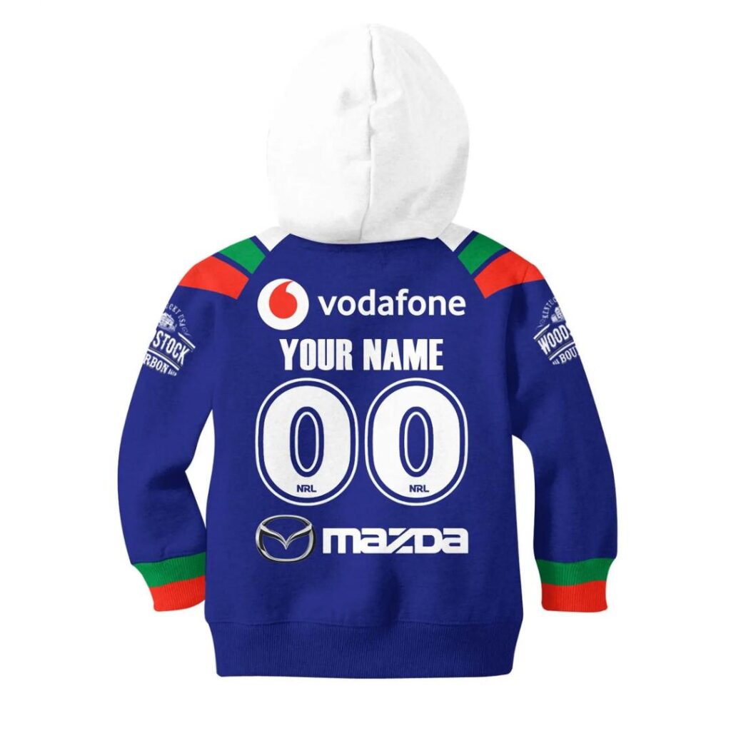 NRL New Zealand Warriors Custom Name Number 2020 Home Jersey Kids Pullover Hoodie