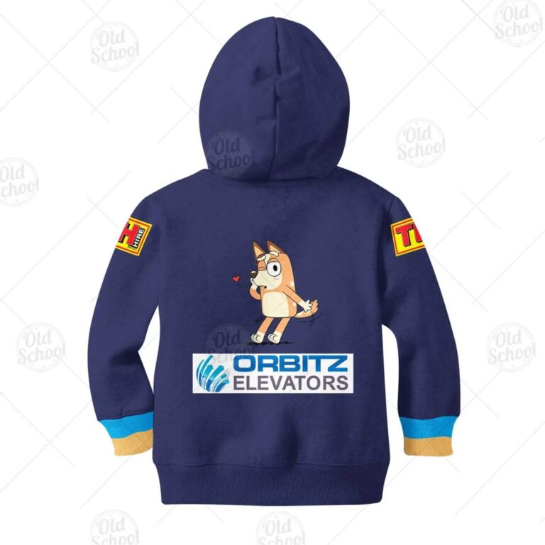 NRL Gold Coast Titans Custom Name Number x Bluey Kids Pullover Hoodie