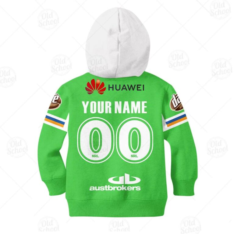 NRL Canberra Raiders Custom Name Number x Bluey Kids Pullover Hoodie
