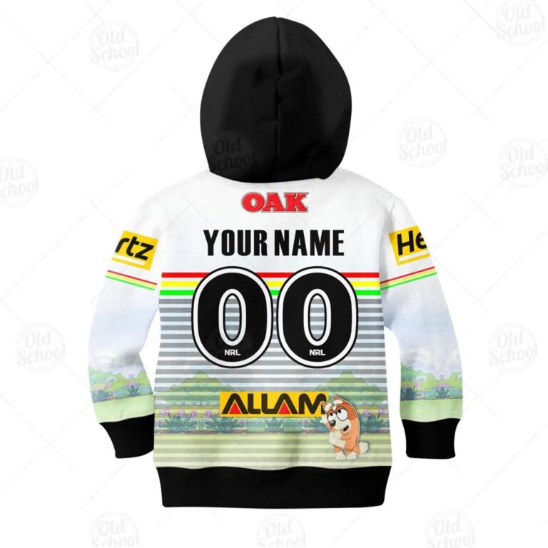 NRL Penrith Panthers Custom Name Number Jersey Kids Pullover Hoodie
