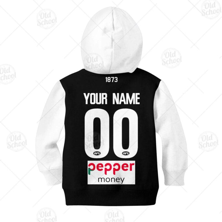 AFL St Kilda Saints Custom Name Number 2020 Home Guernsey Kids Pullover Hoodie