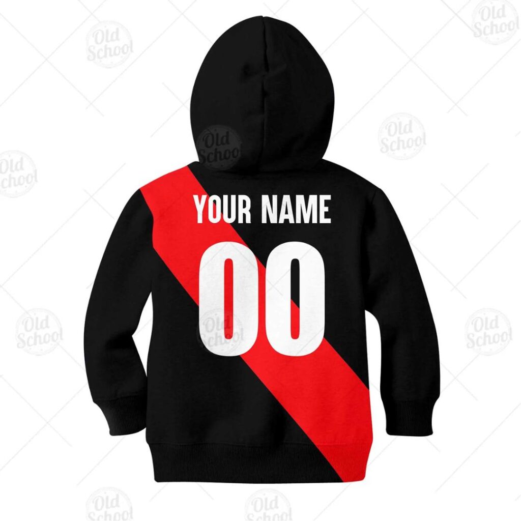 AFL Essendon Bombers Custom Name Number Vintage Retro Kids Pullover Hoodie