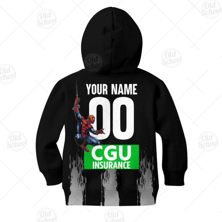 AFL Collingwood Magpies Custom Name Number Spiderman 2020 Kids Pullover Hoodie