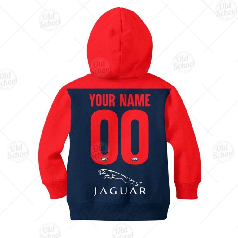 AFL Melbourne Demons Custom Name Number 2020 Home Guernsey Kids Pullover Hoodie