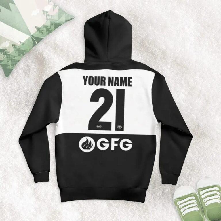 AFL Port Adelaide Power Custom Name Number 2021 Home Guernsey Kids Pullover Hoodie