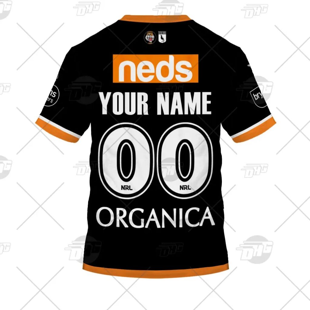 NRL Wests Tigers Custom Name Number 2021 Home Jersey Kids T-Shirt
