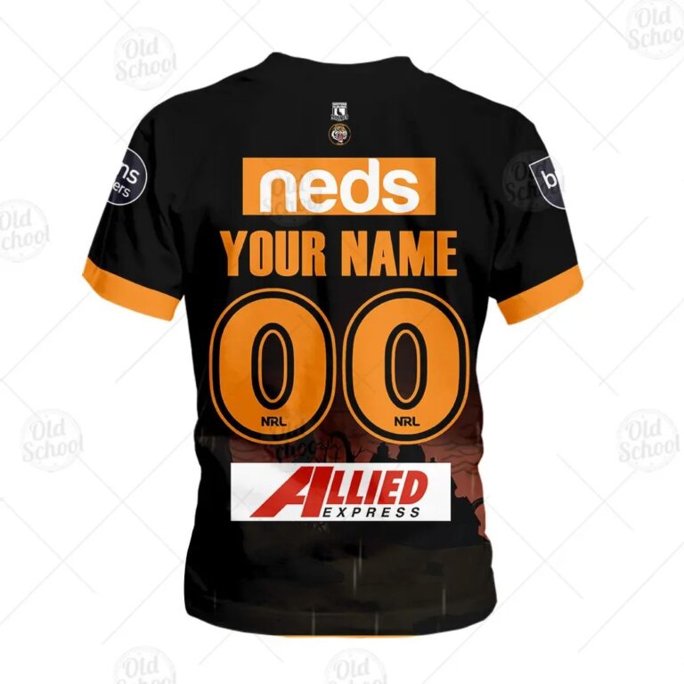 NRL Wests Tigers Custom Name Number x The Simpsons 2020 Halloween Jersey Kids T-Shirt