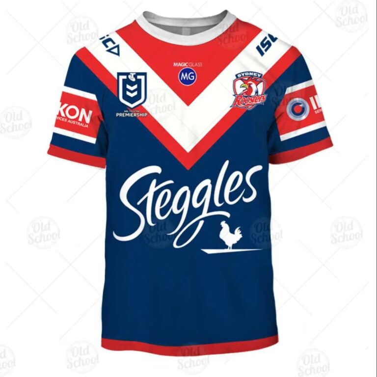 NRL Sydney Roosters Custom Name Number 2020 Home Jersey Kids T-Shirt