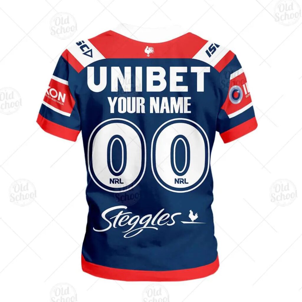 NRL Sydney Roosters Custom Name Number 2020 Home Jersey Kids T-Shirt