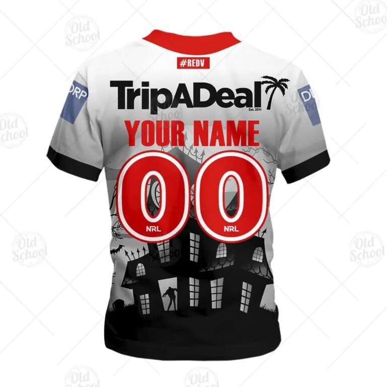 NRL St. George Illawarra Dragons Custom Name Number x The Simpsons 2020 Halloween Kids T-Shirt