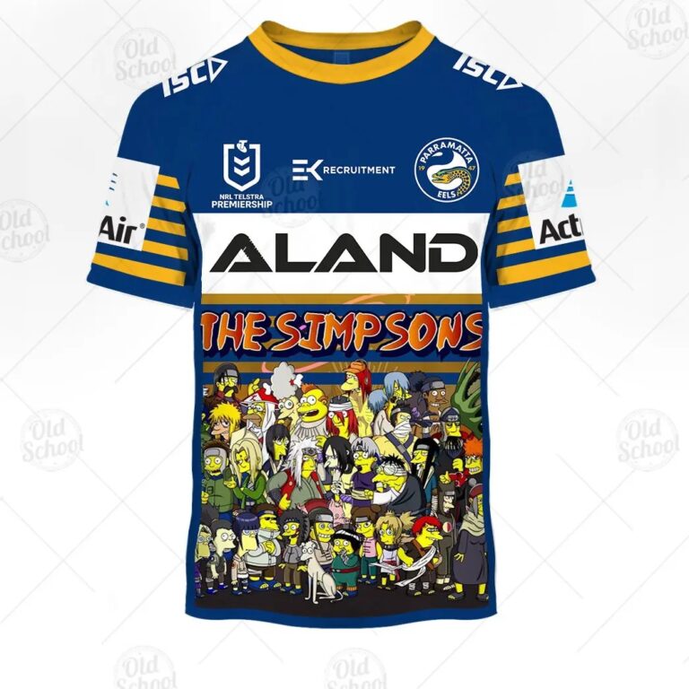 NRL Parramatta Eels Custom Name Number x The Simpsons 2020 Halloween Kids T-Shirt
