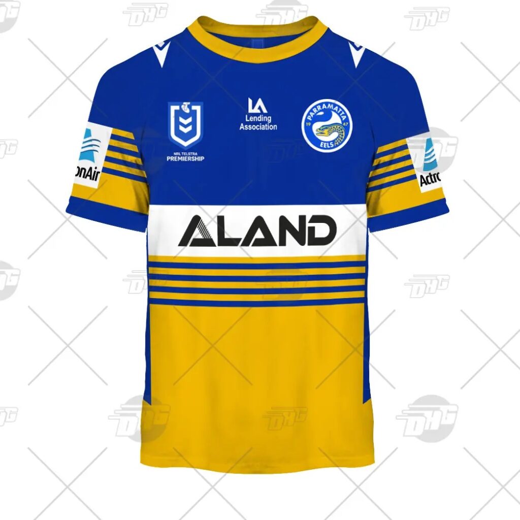 NRL Parramatta Eels Custom Name Number 2021 Home Jersey Kids T-Shirt