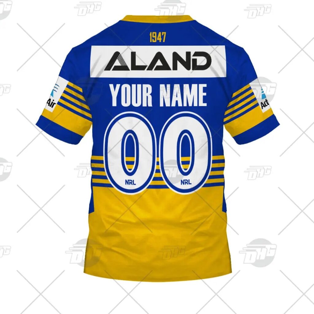 NRL Parramatta Eels Custom Name Number 2021 Home Jersey Kids T-Shirt