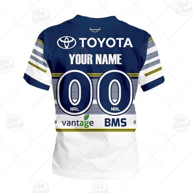 NRL North Queensland Cowboys Custom Name Number 2020 Home Jersey Kids T-Shirt