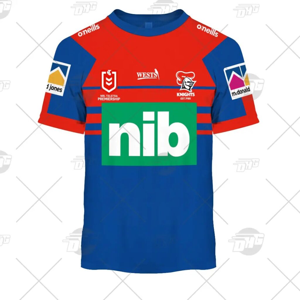 NRL Newcastle Knights Custom Name Number 2021 Home Jersey Kids T-Shirt