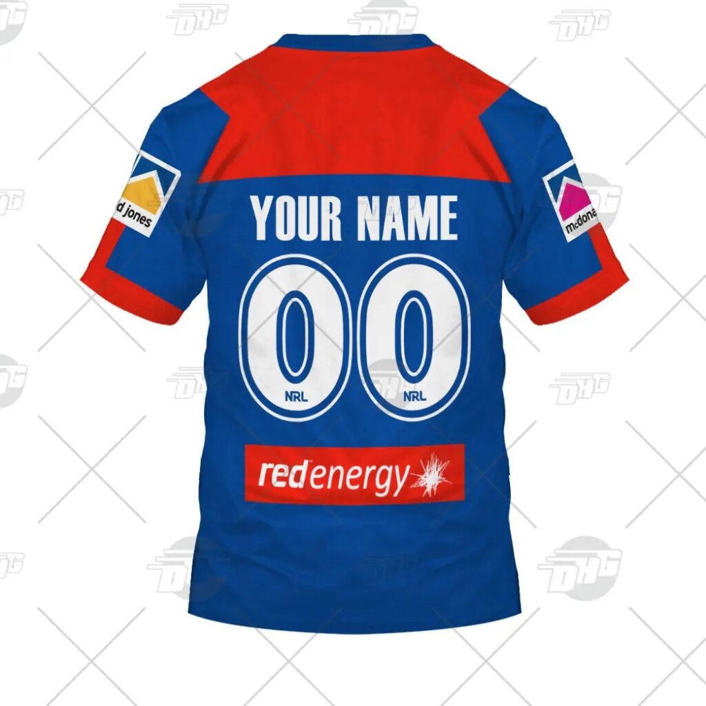 NRL Newcastle Knights Custom Name Number 2021 Home Jersey Kids T-Shirt