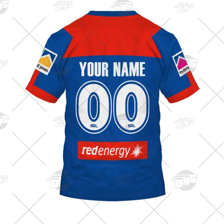 NRL Newcastle Knights Custom Name Number 2021 Home Jersey Kids T-Shirt