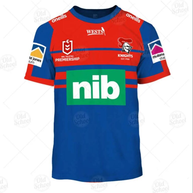 NRL Newcastle Knights Custom Name Number 2020 Home Jersey Kids T-Shirt