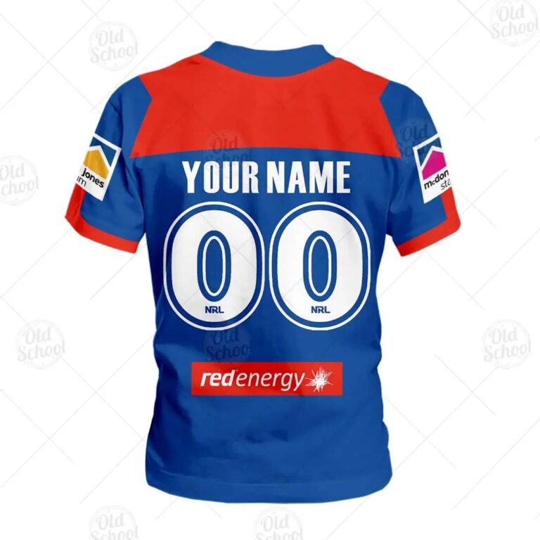 NRL Newcastle Knights Custom Name Number 2020 Home Jersey Kids T-Shirt