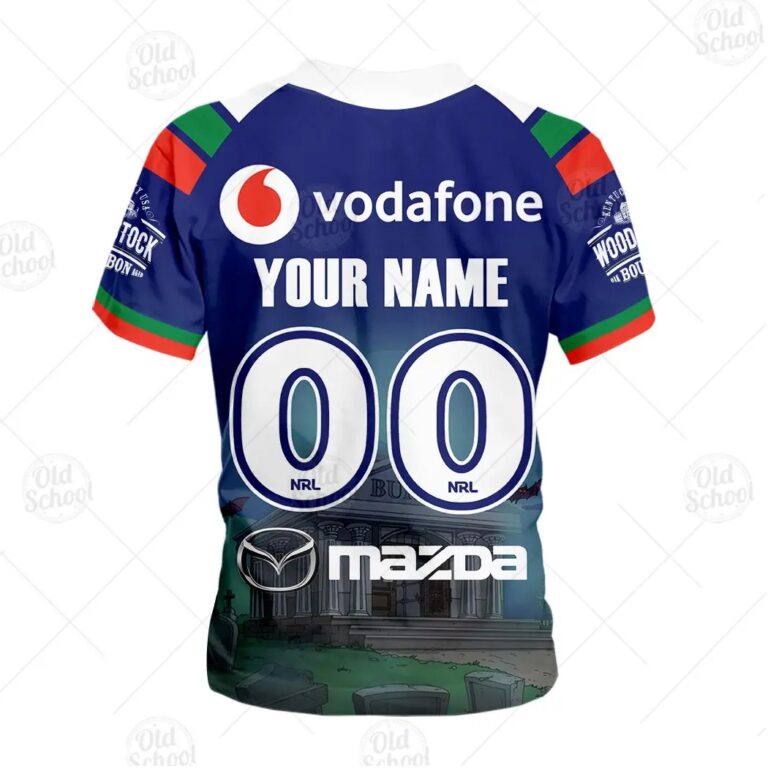 NRL New Zealand Warriors Custom Name Number x The Simpsons 2020 Halloween Kids T-Shirt