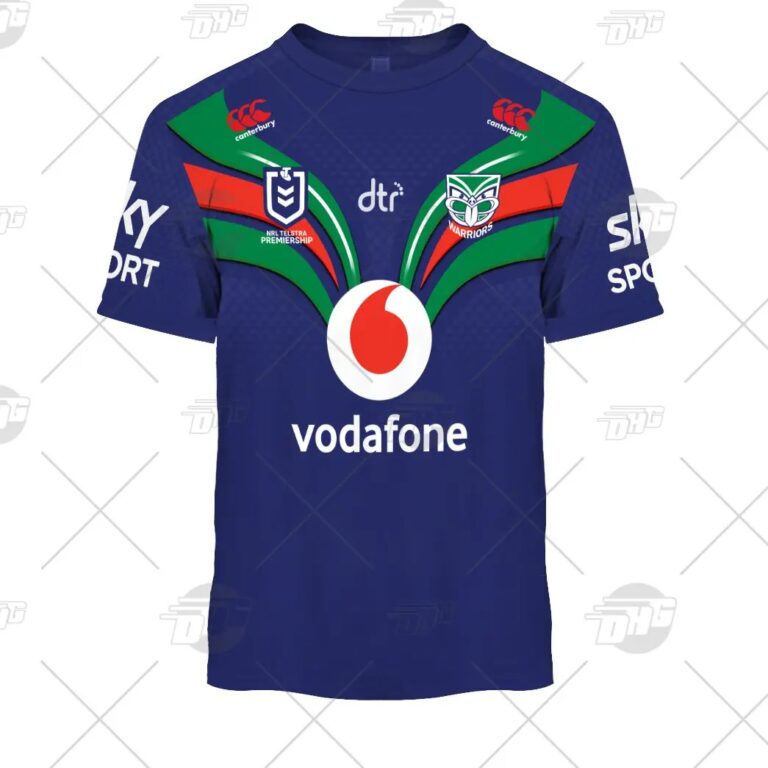 NRL New Zealand Warriors Custom Name Number 2021 Home Jersey Kids T-Shirt