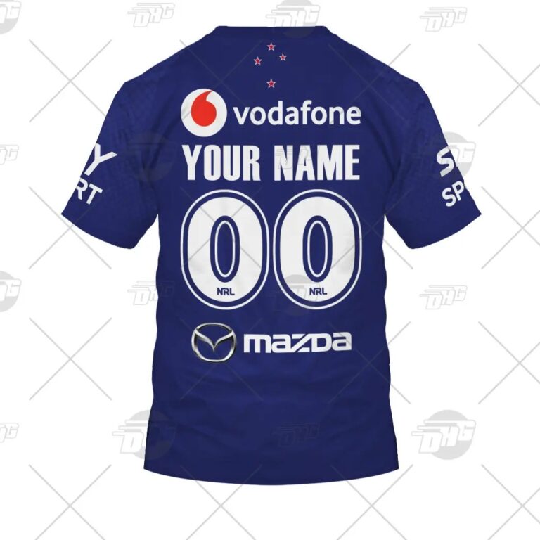 NRL New Zealand Warriors Custom Name Number 2021 Home Jersey Kids T-Shirt