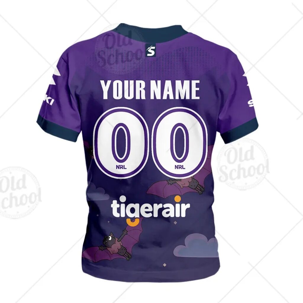 NRL Melbourne Storm Custom Name Number x Bluey Jersey Kids T-Shirt