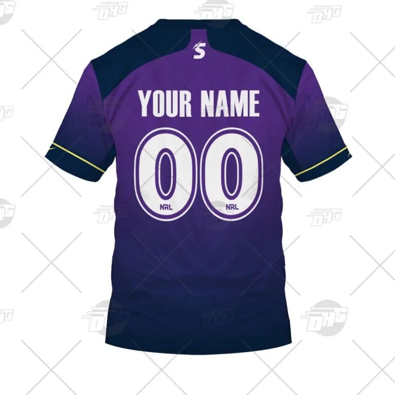NRL Melbourne Storm Custom Name Number 2021 Home Jersey Kids T-Shirt