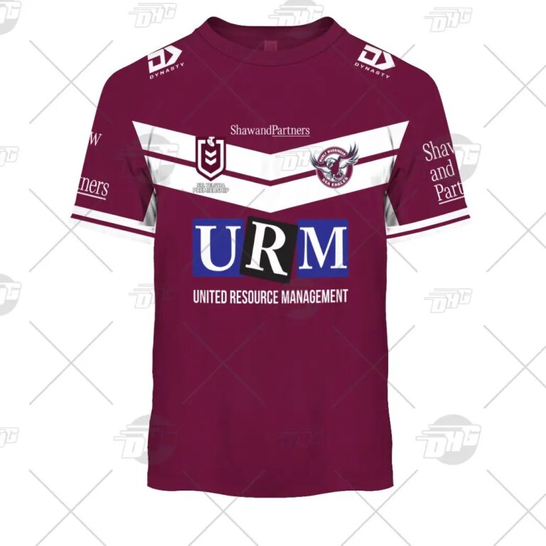 NRL Manly Warringah Sea Eagles Custom Name Number Jersey 2021 Kids T-Shirt