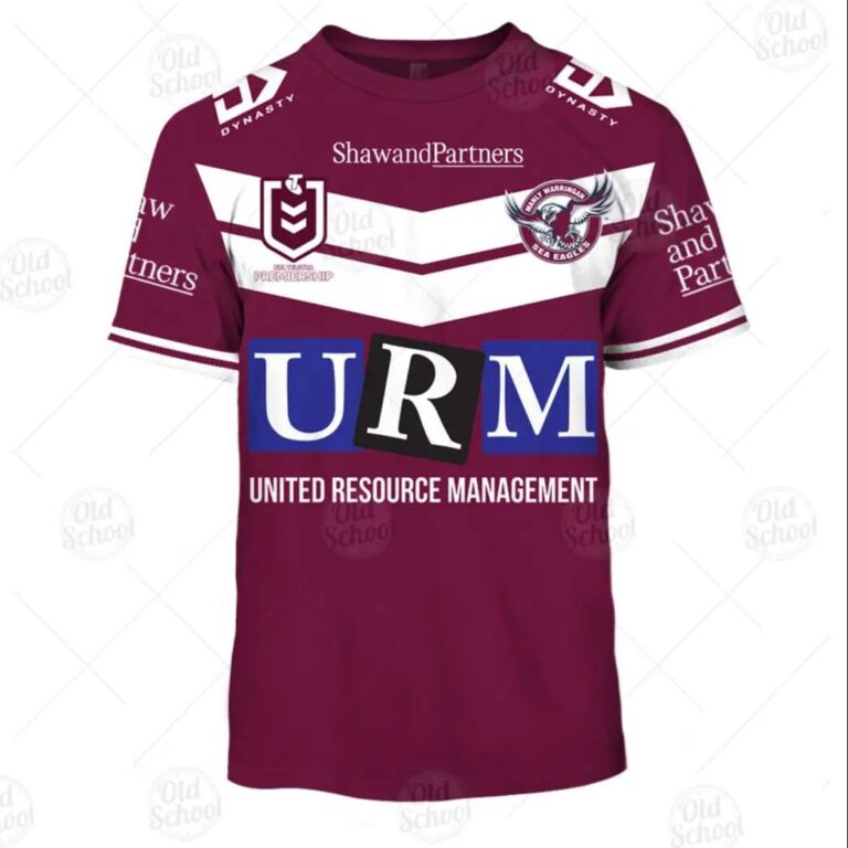 NRL Manly Warringah Sea Eagles Custom Name Number Jersey 2020 Kids T-Shirt