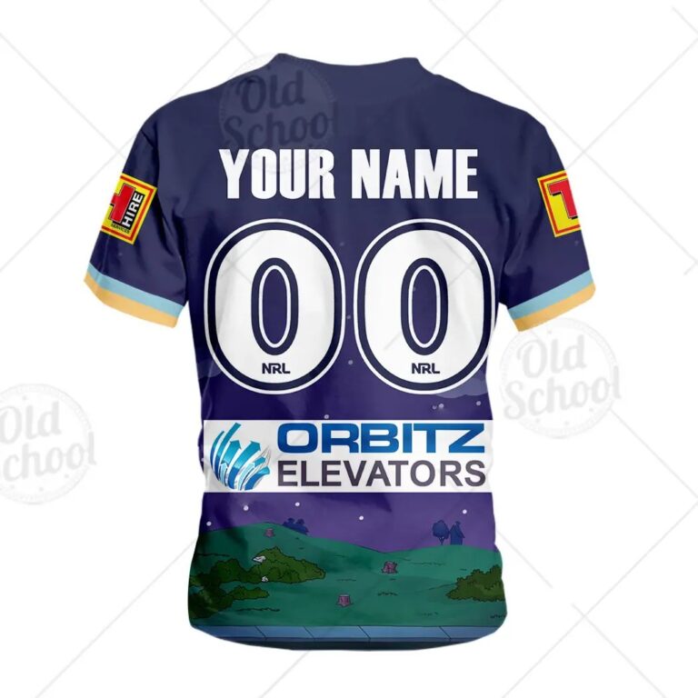 NRL Gold Coast Titans Custom Name Number x The Simpsons Halloween 2020 Kids T-Shirt