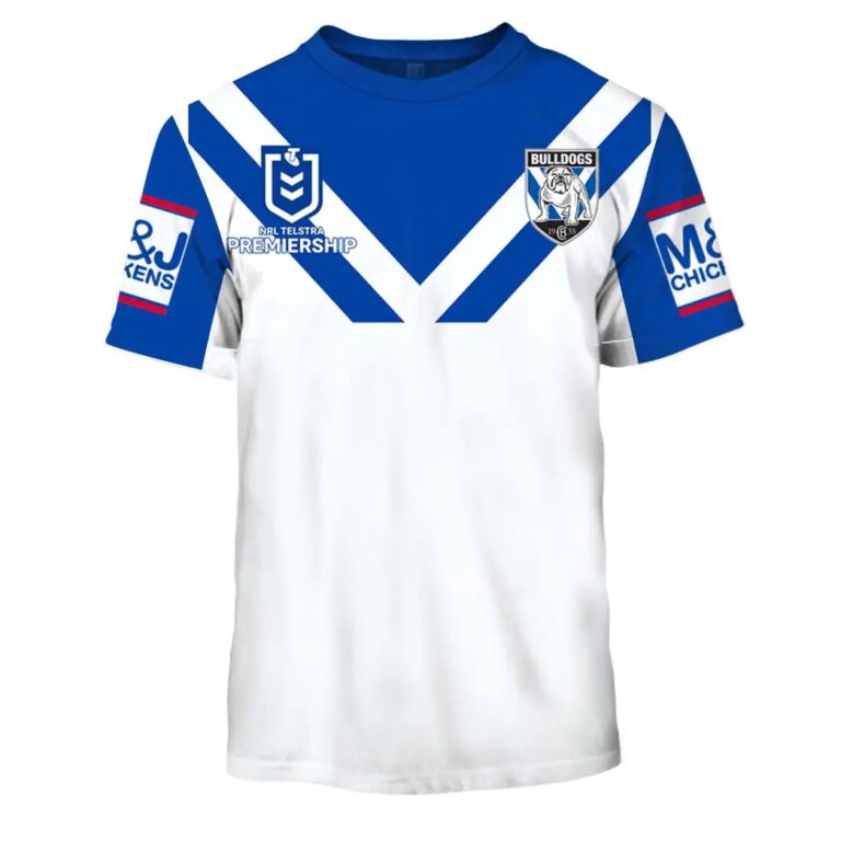 NRL Canterbury-Bankstown Bulldogs Custom Name Number 2020 Home Jersey Kids T-Shirt