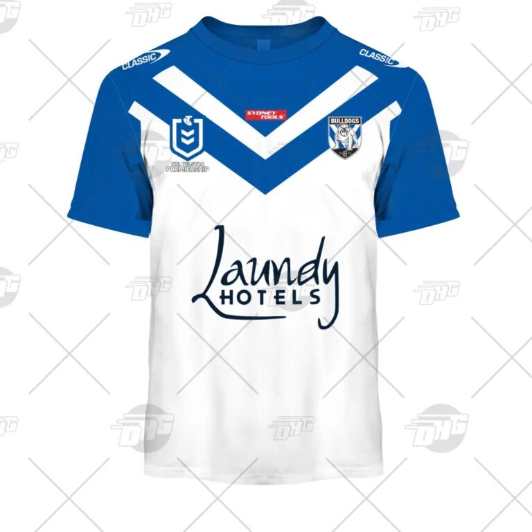 NRL Canterbury-Bankstown Bulldogs Custom Name Numbers 2021 Home Jersey Kids T-Shirt