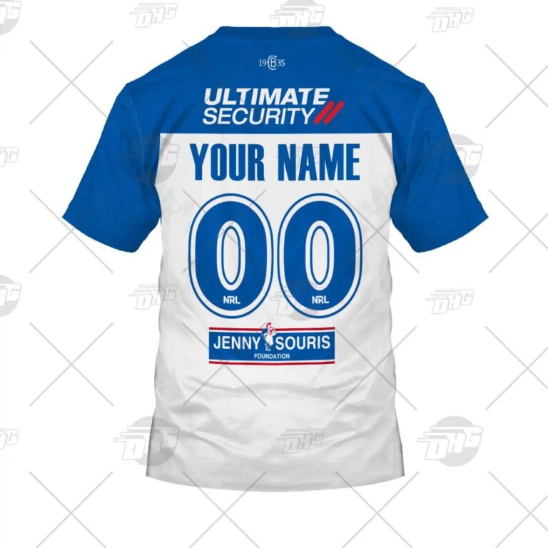 NRL Canterbury-Bankstown Bulldogs Custom Name Numbers 2021 Home Jersey Kids T-Shirt