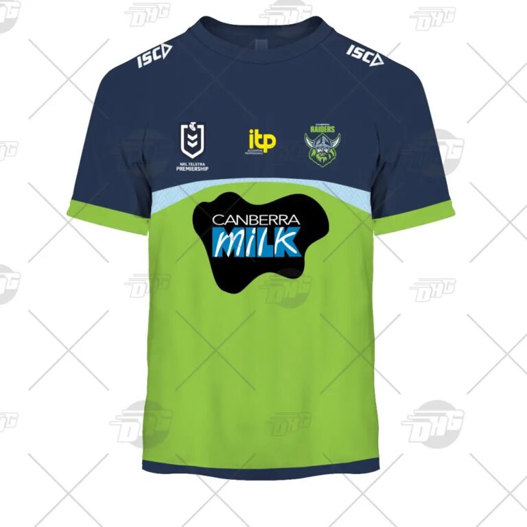 NRL Canberra Raiders Custom Name Number 2021 Home Jersey Kids T-Shirt