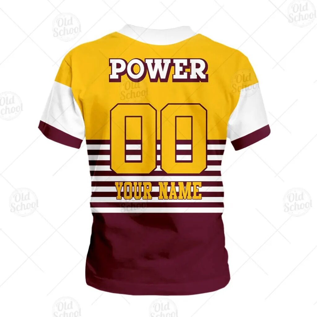 NRL Brisbane Broncos Custom Name Number 1988 NRL Vintage Retro Heritage Kids T-Shirt