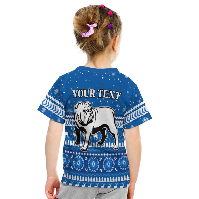 NRL Canterbury-Bankstown Bulldogs Custom Text Indigenous Kids T-Shirt