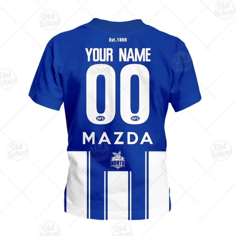 AFL North Melbourne Kangaroos Custom Name Number 2020 Home Guernsey Kids T-Shirt