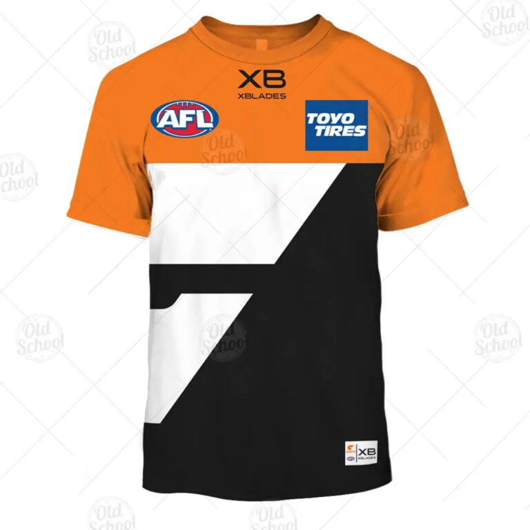 AFL Greater Western Sydney Giants Custom Name Number 2020 Home Kids T-Shirt