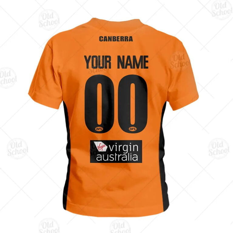 AFL Greater Western Sydney Giants Custom Name Number 2020 Home Kids T-Shirt