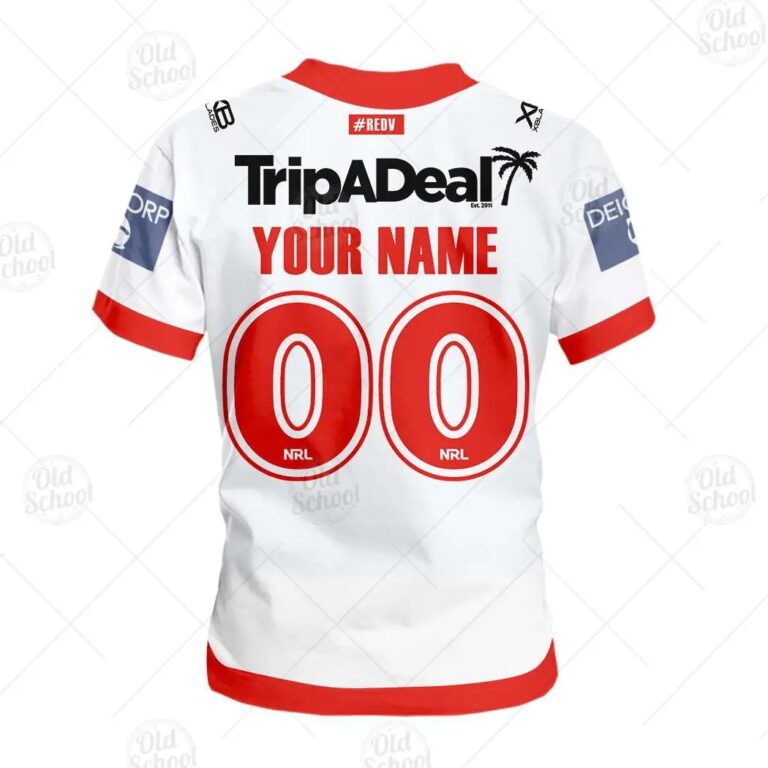 NRL St. George Illawarra Dragons Custom Name Number 2020 Home Kids T-Shirt